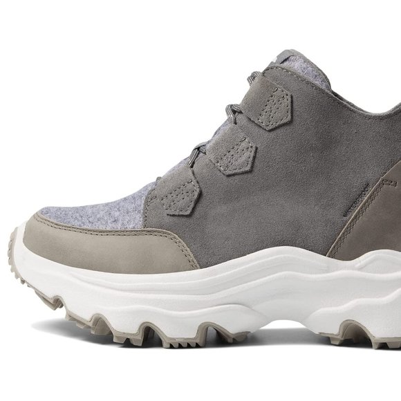 Sorel Kinetic Breakthru Grey Quarry Sneakers Ankle Bootie Boots Shoes Flat 6 NEW - Picture 3 of 10